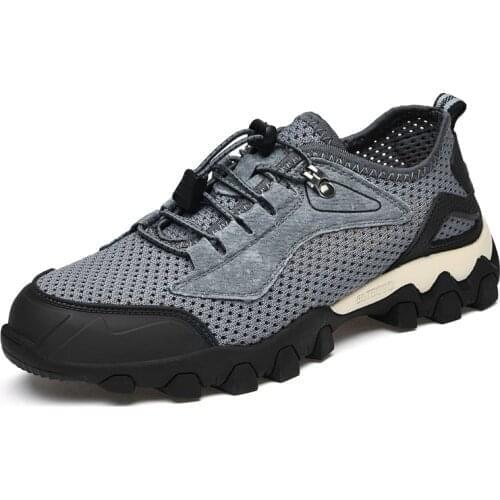 WWKK Men Casual Shoes Sneakers Fashion Light Breathable Summer Outdoor Beach Vacation Mesh Men Shoes Big Size 45