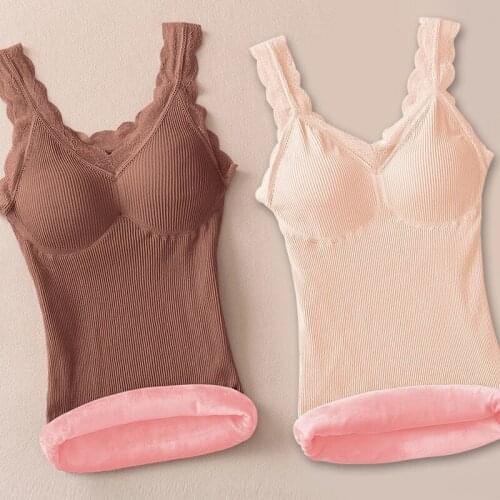 2021 Winter Lace Padded Camisole Women Tops Bras Seamless Bra Padded Solid Tank Top Straps Soft Padded Camisole Femme Y985