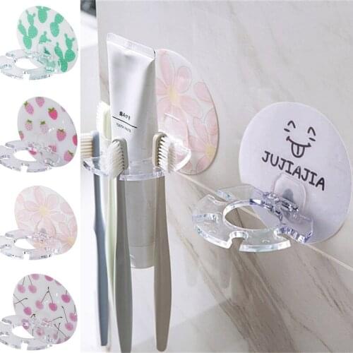 1 Pc Cute Toothbrush Holder Wall Holder Toothpaste Shaver Storage Rack Bathroom Accessories Bathroom Organizer Home Decor