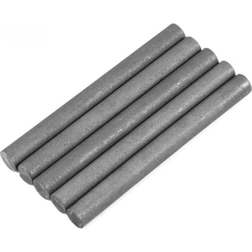5Pcs Black Color 99.9% Graphite Electrode Cylinder Rod Length 100mm Diameter 10mm