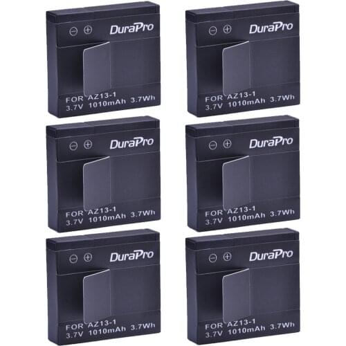 6PC For Xiaomi Yi AZ13-1 Battery Akku 1010mAh Rechargeable Li-ion Battery for Xiaomi yi Action Camera Sport Camera Accessories