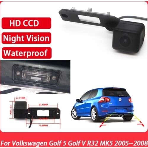 Car rear view camera CCD Full HD Night Vision backup Camera Waterproof For Volkswagen Golf 5 Golf V R32 MK5 2005 2006 2007 2008