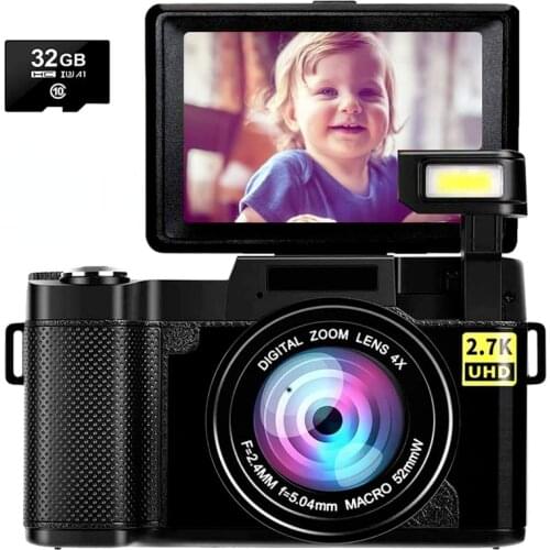 Digital Camera Video Camera 30 MP HD 2.7K with Flip HD 3.0 Screen R2S