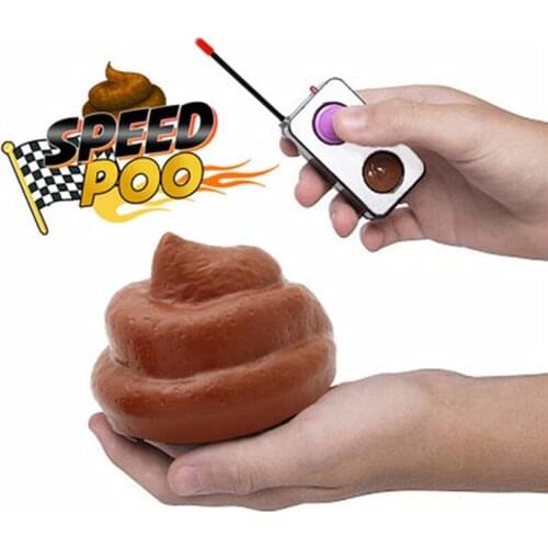 Kids Remote Control Stool Fake Poop Piece of Shit Prank Anti Stress Gadget Squishy Toys Joke Tricky Toys Turd Mischief Car Toys