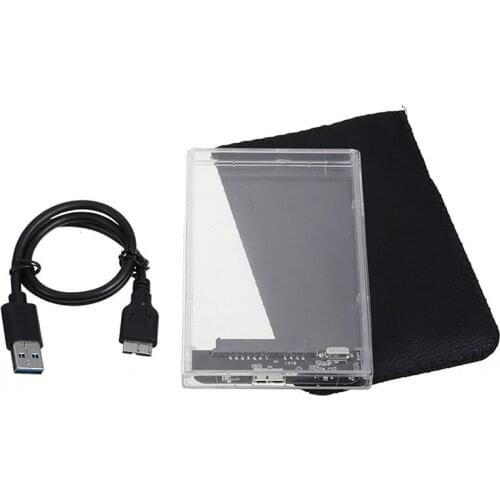 For HDD Data Read Writing Hard Disk Drive Case 2.5inch SATA 3.0 HDD Enclosure 3TB Transmiss Transparent Box Pohiks
