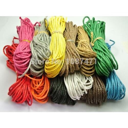 30 meter jewelry finding diy accessories Free Shipping brown Color Waxed Cotton Beading Cord 2mm for Bracelet Necklace