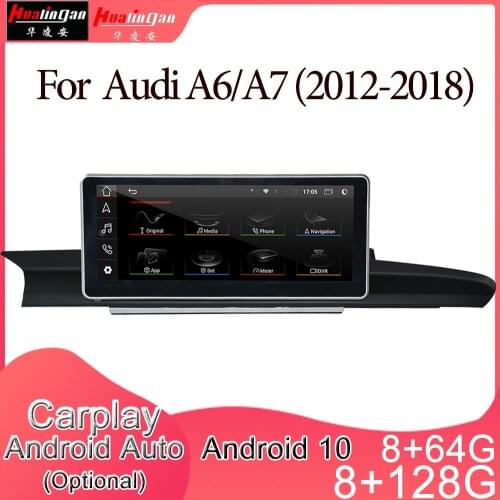 Android 10 Car Multimedia DVD Stereo Radio Player GPS Navigation Carplay Auto for Audi A6/A7(2012-2018) 2din