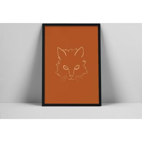Cat Line Art Print | House Cat Poster | Line Drawing Cat | Minimal Cat Sketch | Cat Illustration | Printable Feline Art Flot | r