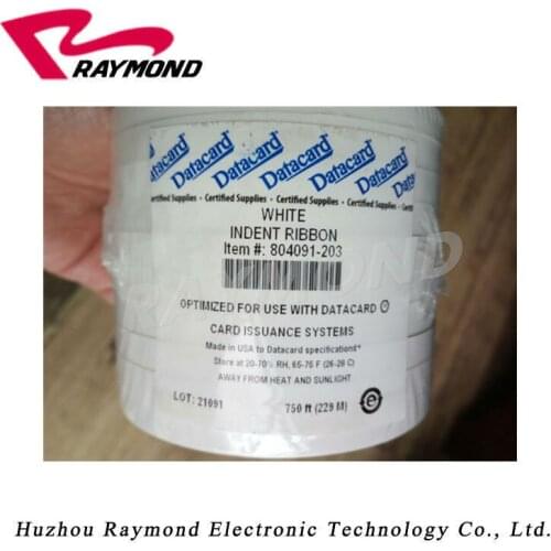 Customized order ) 40pcs Datacard 804091-203 white and 10pcs 804091-301 black indent ribbons