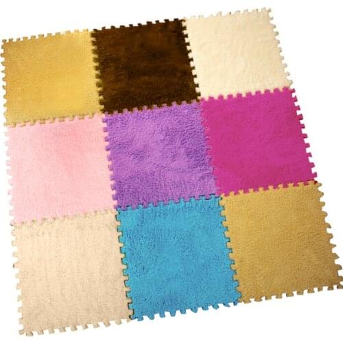 25X25cm EVA Foam Puzzle Mat Kids Floor Play Jigsaw Rug Mat Living Room Center Foam Carpet Water Absorbent Anti Slip Rug pad