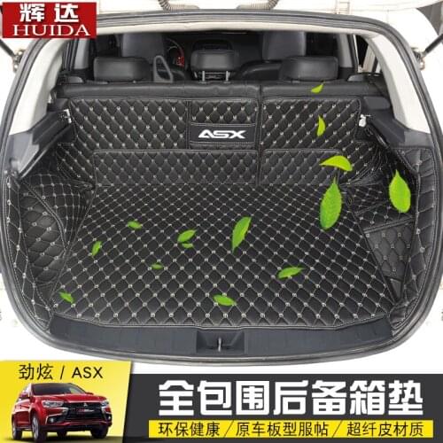 The trunk mat is completely surrounded by the trunk matFor Mitsubishi ASX 2013-2018 Car accessories