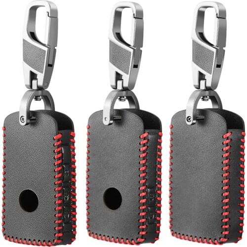 Leather Car Key Cover For Mazda 3 Sedan Hatchback 2019 CX-30 CX-5 CX-9 2020 CX50 Keychain Smart Remote Control Protector Case