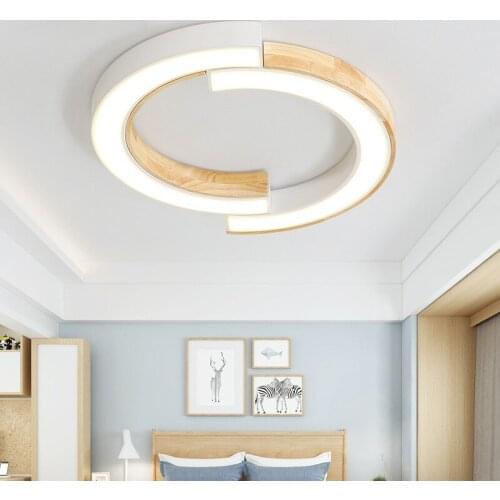 Nordic Creative Log Combination Shape Round Ceiling Lamp Creative Study Bedroom Office Simple LED Lighting