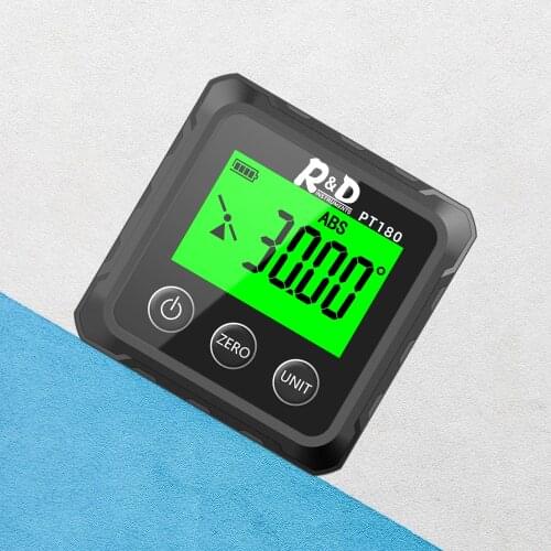 R&D 360 Degree Mini Magnetic Digital Inclinometer Level Box Gauge Angle Meter Finder Protractor Base Measuring Tools