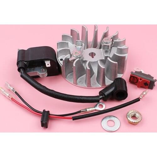 Ignition Coil Module Flywheel On Off Stop Switch For Husqvarna 137 142 Chainsaw Spare Parts