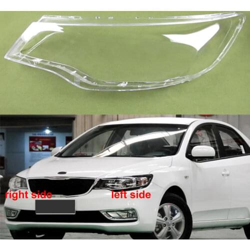 Transparent Lampshade Lamp Shade Front Headlight Shell Headlamp Cover Glass Lens For KIA Forte 2014 2015