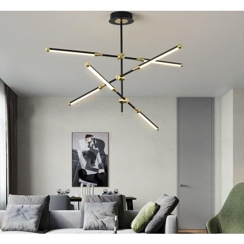 New modern chandelier lighting living room lamp Nordic lamp simple atmosphere light luxury bedroom lamp dining room chandelier