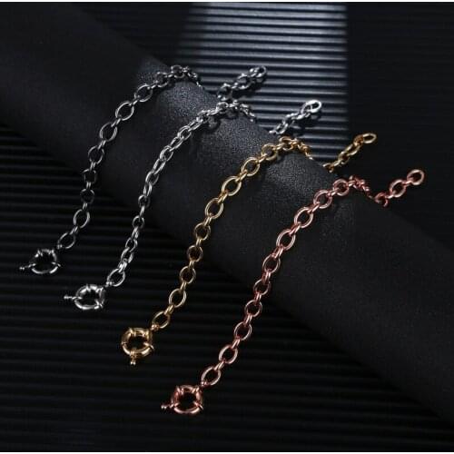 Fashion jewelry 2021 korean simple and popular hollow oval chain sailor buckle 18K Gold Plated bracelet for women