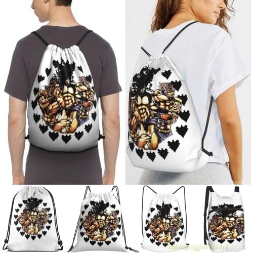 Jojos Bizarre Adventure Part 2 - Pillar Men Men Outdoor Travel Gym Bag Waterproof Drawstring Backpack Women Fitness Sackpack Bag