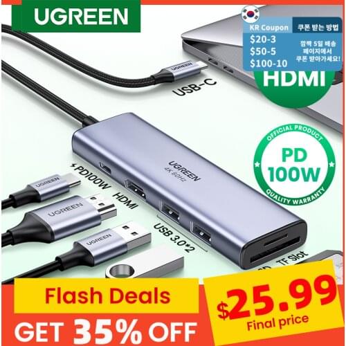 UGREEN USB Type C Cable to HDMI Adapter 4K60HZ USB C Thunderbolt 3 HDMI Splitter For MacBook Pro Air iPad Samsung S10/S9 Xiaomi