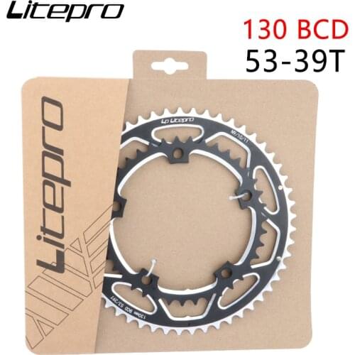 Litepro 53-39T Road Bike Crank Chainring Aluminum Alloy CNC 9/10/11 Speed folding bike double Chain Wheel