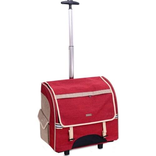 Trolley carrying bag cat dog out pet backpack cat bag detachable trolley case