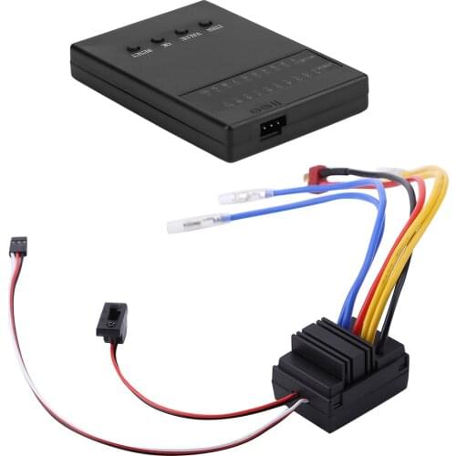 Waterproof ESC 80A Dual Brushed Motor ESC Electric Speed Controller with 5V / 3A BEC for 1/8 1/10 1:10 RC Car