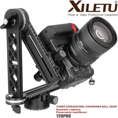 XILETU 720PRO 360 Degree Coverage Multi-function Lengthen Plate Nodal Slide Rail For Digital Camera