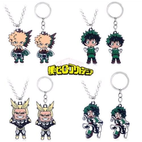 Rongji jewelry My hero academy Figure Keychain Pendant charm keyrings fashion men women jewelry car key Accessories