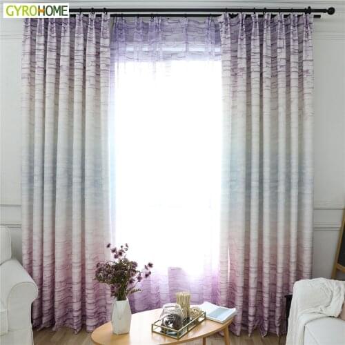 Modern Nordic Simple Living Room Curtain Impression Wall Brick Bedroom Floating Window Semi - Shading Drapes GYC2355