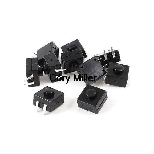 10PCS 12mmx12mmx9mm 2 Pin Terminal Latching Tactile Push Button Switch