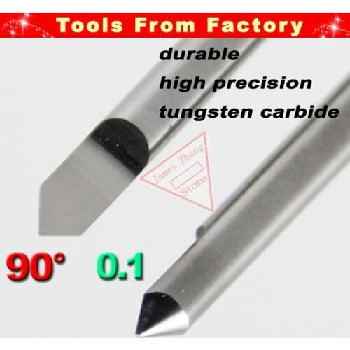 10pcs New Carbide PCB CNC Engraving Machine Router V Bits 90 Degree 0.1mm HUHAO # J3.9001
