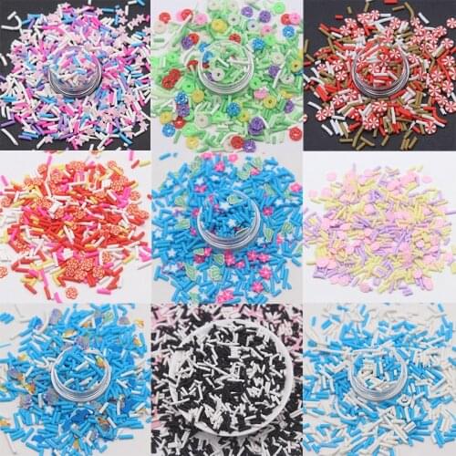 100g/Lot Simulation Polymer Clay Mixture Star Flower Candy Fish Slices Sprinkles for DIY Decoration Accessories