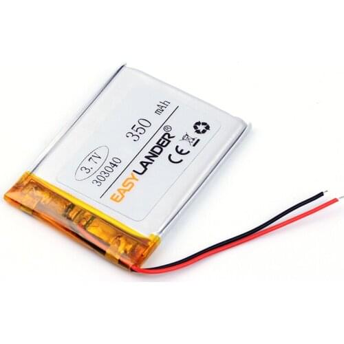 3x30x40 3.7V 350mAh Rechargeable li Polymer Li-ion Battery For bluetooth headset Device Watch recorder pen MP3/MP4 Player 303040
