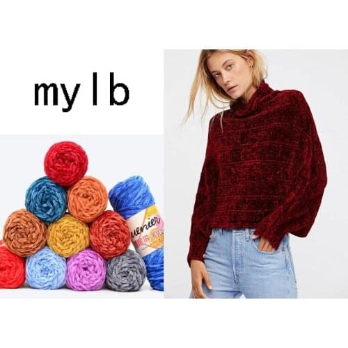 Mylb 1ball=100g Velvet yarn Soft protein Cashmere Yarn silk wool baby Yarn crochet knitting Yarn cotton baby wool DIY sweater