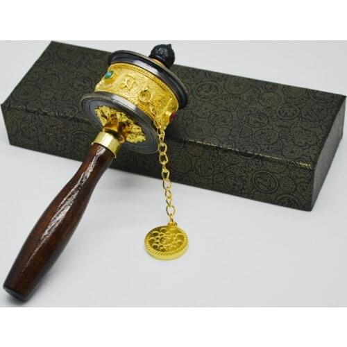 Buddhist Supplies, Religious Instruments, Semi-alloys, Hand-turning, Turn-by-turn, Four-word, True-speaking, Guanyin, Mantra