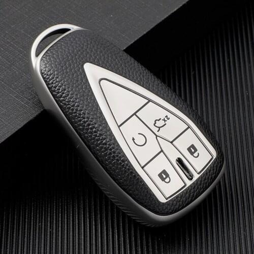 Leather Grain TPU Car Remote Key Case Cover For Changan CS35 CS55 CS75 Plus 2019 2020 4 Buttons Protect Shell Holder Accessory