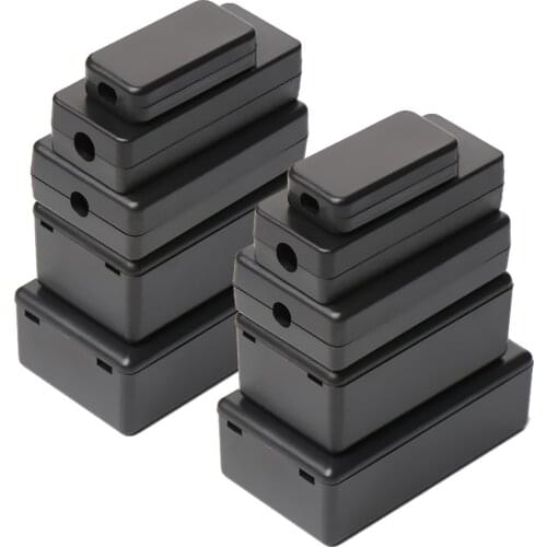 2pcs Waterproof Black DIY Housing Instrument Case ABS Plastic Project Box Storage Case Enclosure Boxes Electronic Tools Supplies