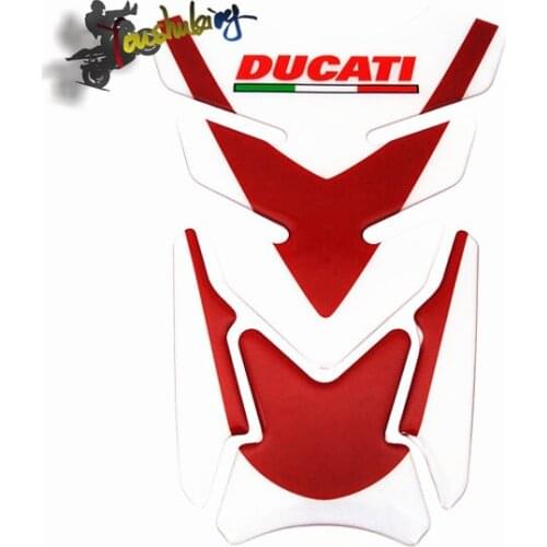 Colour 3D Carbon Look Motorcycle Tank Pad Protector Decal Stickers Case For ducati Sticker