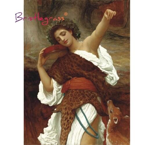 BRISTLEGRASS Wooden Jigsaw Puzzles 500 1000 Pieces Bacchante Frederick Leighton Educational Toy Collectibles Painting Home Decor
