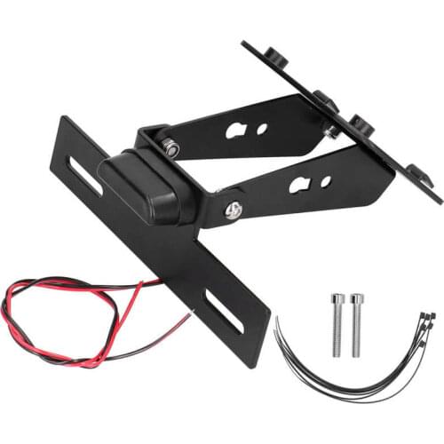 Motorcycle License Plate Mount Holder Aluminum Alloy Rear License Plate Bracket White LED Light Fit for BMW S1000RR