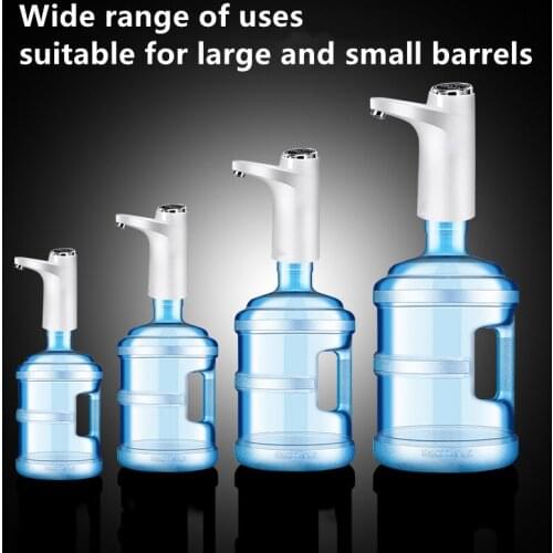 Water Dispenser Electric Water Bottle Pump with Base USB Water Dispenser Portable Automatic Water Pump Bucket Bottle Dispenser