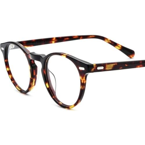 Mens And Womens High-End Small Round Retro Plate Glasses Frame Decoration Computer Optical PPrescription Glasses Frame 19108