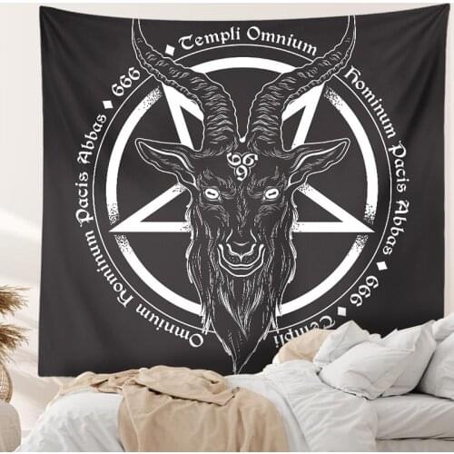 Home Tapestry Wall Cloth Black and White Sun Skull Waves Tapestry Background Cloth Sofa Paintings Tye Dye Tapestry