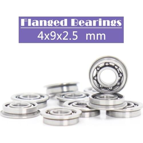 10PCS F684 Flange Bearing 4x9x2.5 mm ABEC 3 Miniature Flanged Non Standard Deep Groove Open Bearings 684