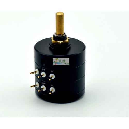 GZLOZONE 24-steps Two-channel KOA Resistor Volume Potentiometer 10K / 50K/100K L10-31