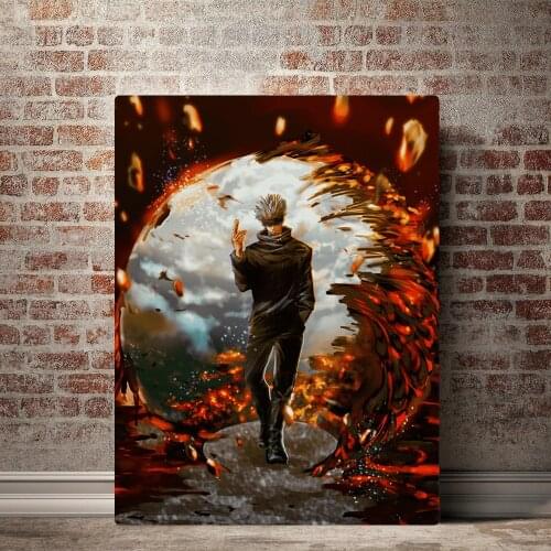 HD Prints Jujutsu Kaisen Canvas Painting Wall Art Gojo Satoru Poster Home Decoration For Bedroom Modular Anime Pictures Framed