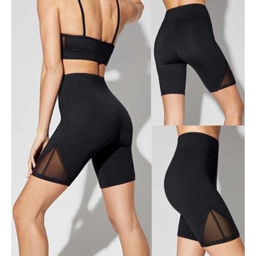 Leggings Sport Women Fitness Womens High Waist Yoga Shorts Basic High Waisted Side Mesh Short Sport High Waist Yoga Short Шорты