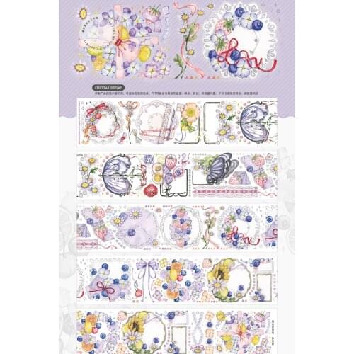 1 Loop Size Purple Mat Crystal Pet Magic Decorative Masking Tape 100cm