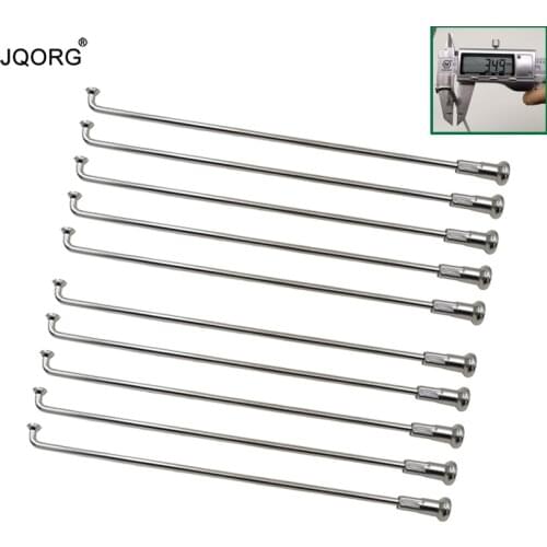 Material 304 Stainless Steel Diameter 3.5 mm J-bend Round Body Motorcycle Spokes Lighting Sliver Color Equal Diameter 9 K Spokes